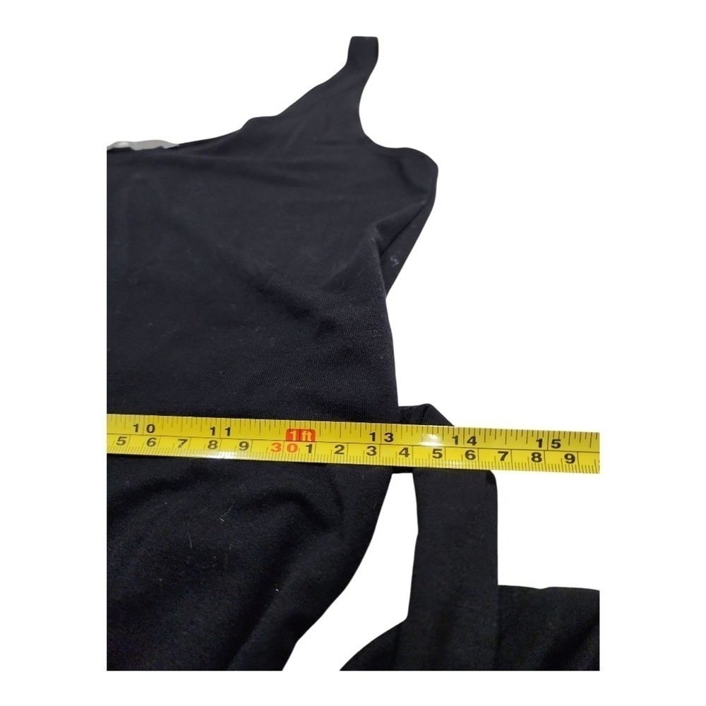 Reformation Jeans High Low Wrap Dress Womens Medium Black Sustainable Chic - Picture 5 of 10